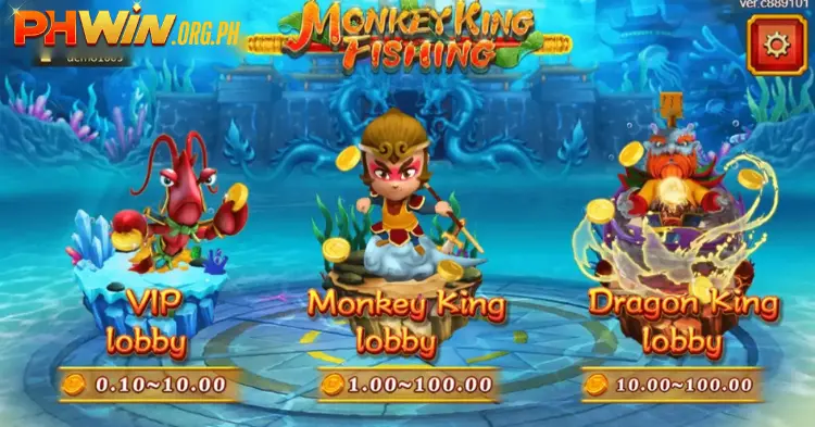 The Game and Betting Rooms in Monkey King Fishing